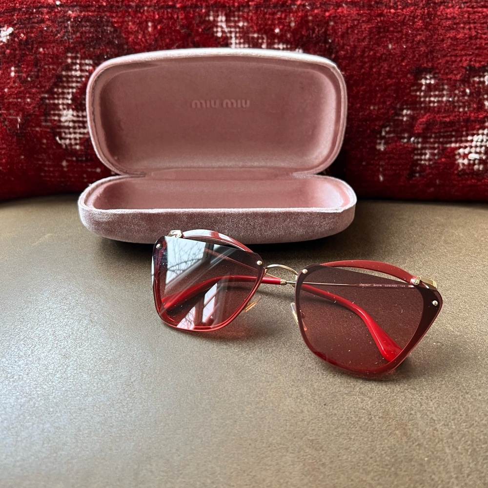 Miu Miu Red Sunglasses - Picture 2 of 6